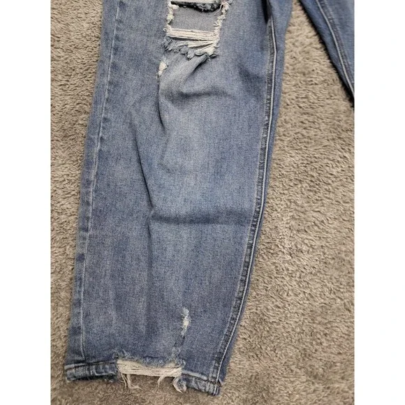 I&M Black Label Jeans Womens Sz 20 Plus I & M Denim Blue Stretch Distressed Pant - Picture 3 of 16